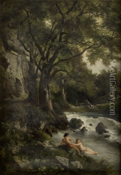 Zakochana Nimfa Oil Painting - Edmund Kanoldt