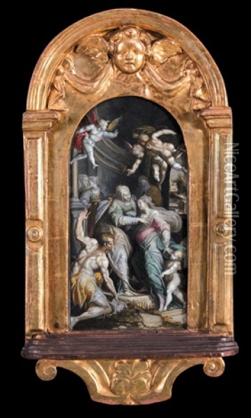 Incontro Della Vergine Con Santa Elisabetta Oil Painting - Giovanni dei Vecchi