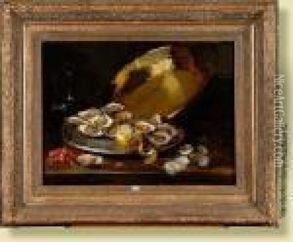 Nature Morte Aux Huitres Et Au Citron Oil Painting - Alphonse de Neuville