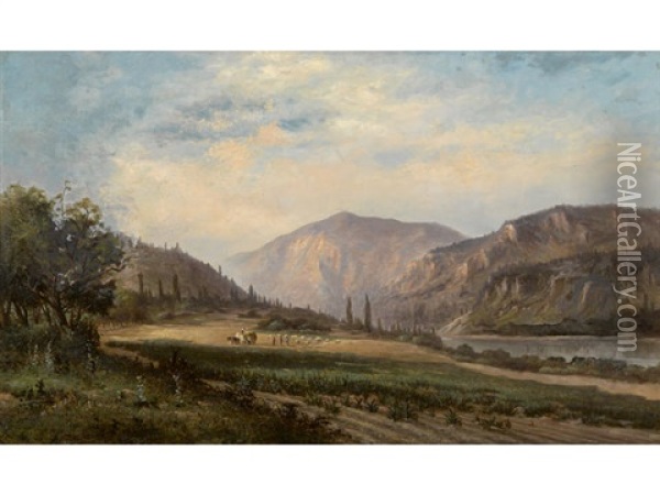 Haying Oil Painting - Meyer Straus