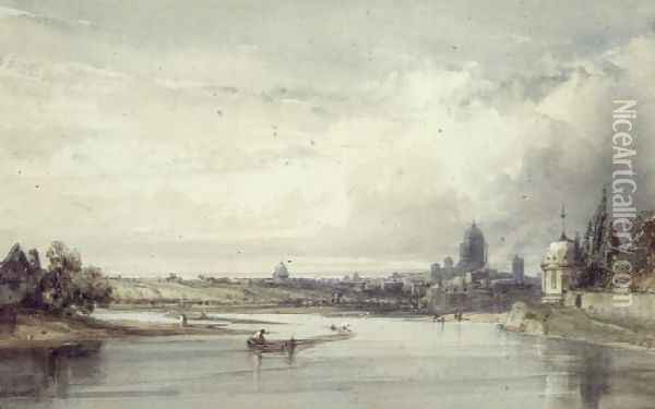 Distant View of Paris Oil Painting - William Callow