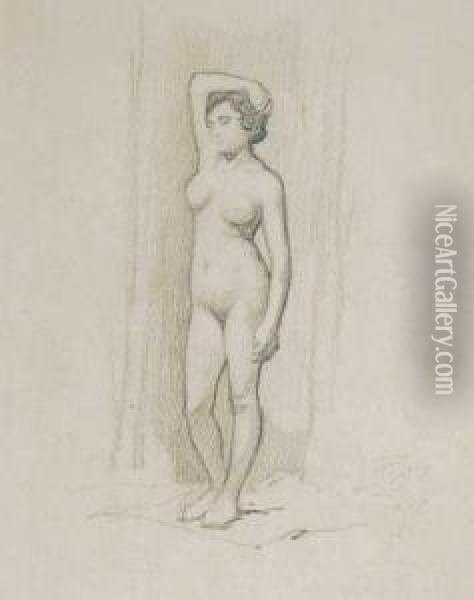 Desnudo Femenino Oil Painting - Lluis Roig Ensenat