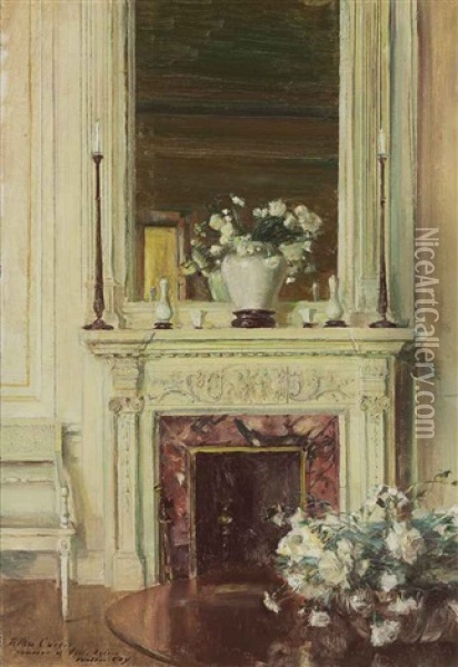 Room In The Villa Sylvia Oil Painting - Walter Gay
