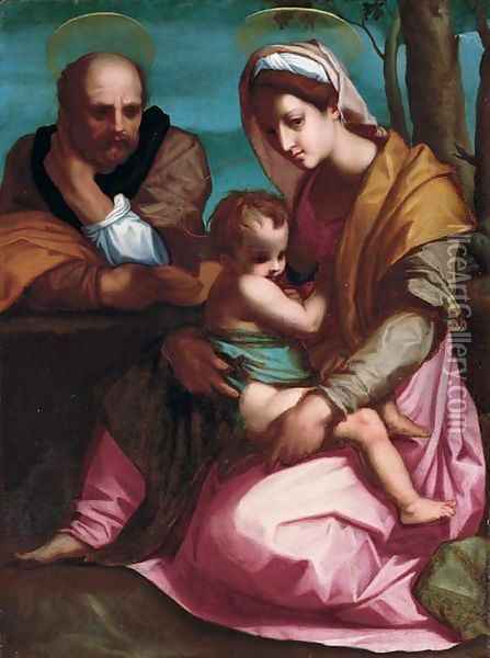 The Barberini Holy Family Oil Painting - Florentine School
