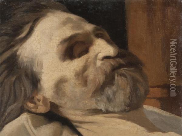 Ritratto Di Giuseppe Verdi Defunto Oil Painting - Stefano Ussi