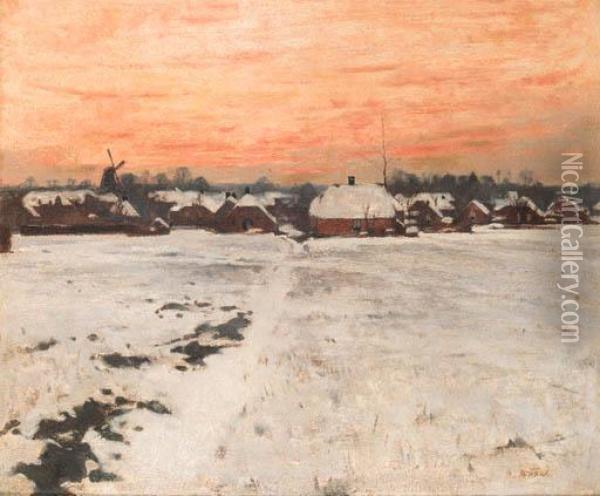 Winteravond In Ede Oil Painting - Willem Witsen