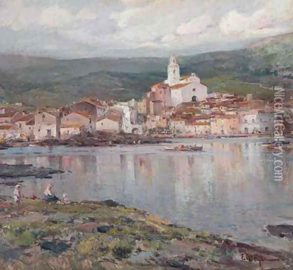 Cadaques (The village of Cadaques) Oil Painting - Eliseu Meifren i Roig