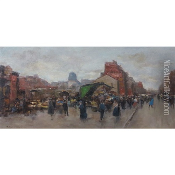 Market Day Oil Painting - Teodor Axentowicz