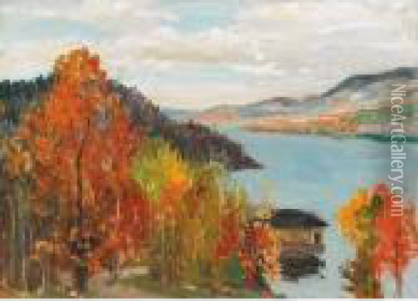 Lac Tremblant, Autumn Oil Painting - Maurice Galbraith Cullen