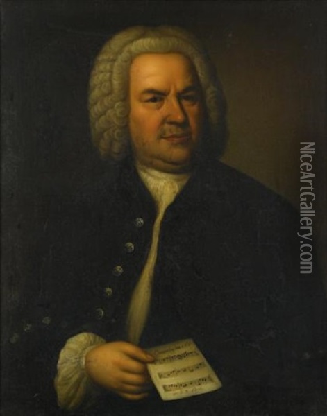 Johann Sebastian Bach Oil Painting - Elias Gottlieb Haussmann