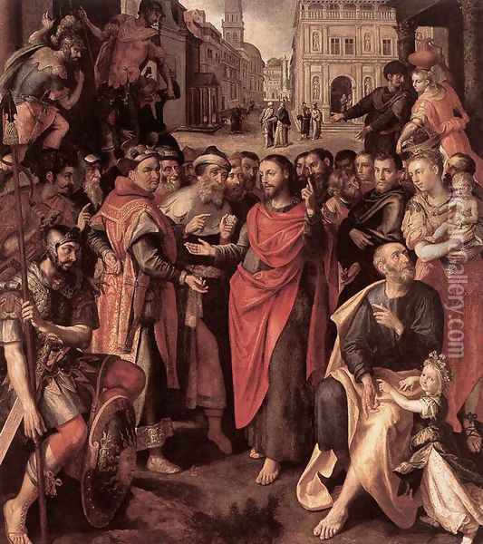 The Emperor's Toll 1601 Oil Painting - Maarten de Vos
