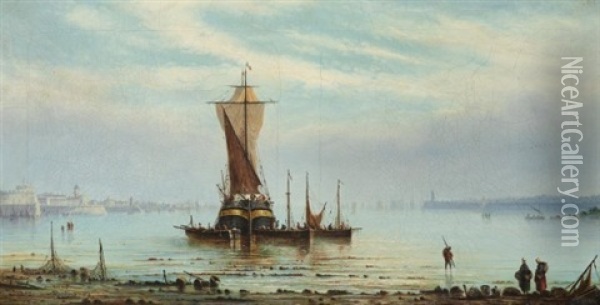 Ankunft Eines Grossen Seglers Im Hafen Von Marseille Oil Painting - Gilbert Burling