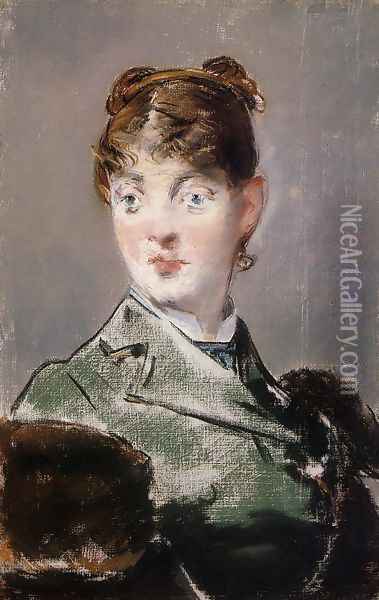 Parisienne, Portrait of Madame Jules Guillemet Oil Painting - Edouard Manet
