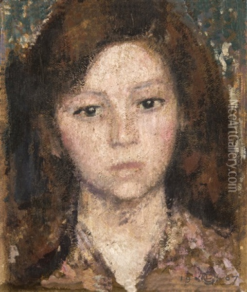 Le Petit Modele Marguerite L. Oil Painting - Georges Lemmen