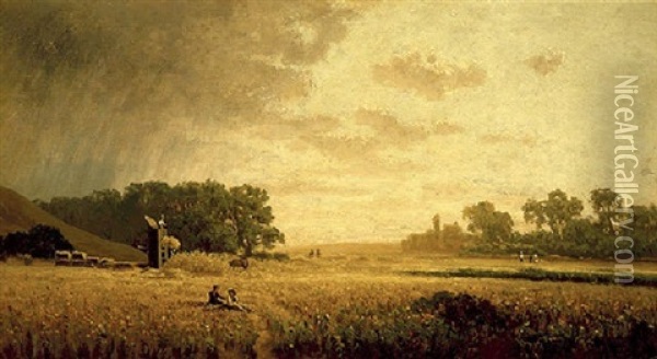 Western Idyll Oil Painting - William Lewis Marple