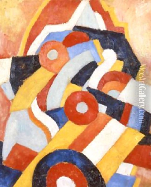 Abstraction 1914 Oil Painting - Margit Anna