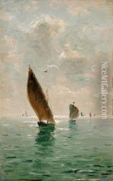 Sailing Boats Oil Painting - Nikolai Nikanorovich Dubovsky