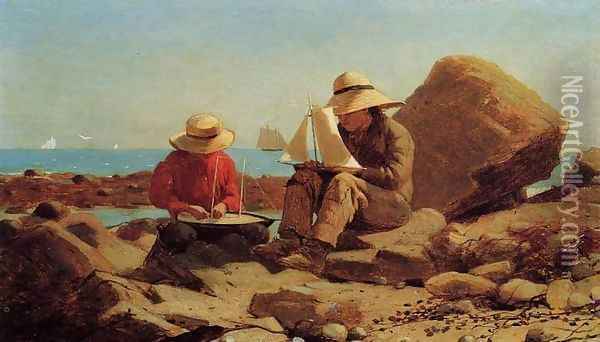The Boat Builders Oil Painting - Winslow Homer