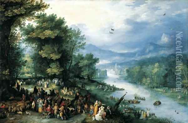 Landscape with Young Tobias 1598 Oil Painting - Jan The Elder Brueghel