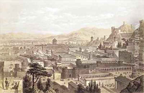 The City of Ephesus from Mount Coressus Oil Painting - Edward Falkener