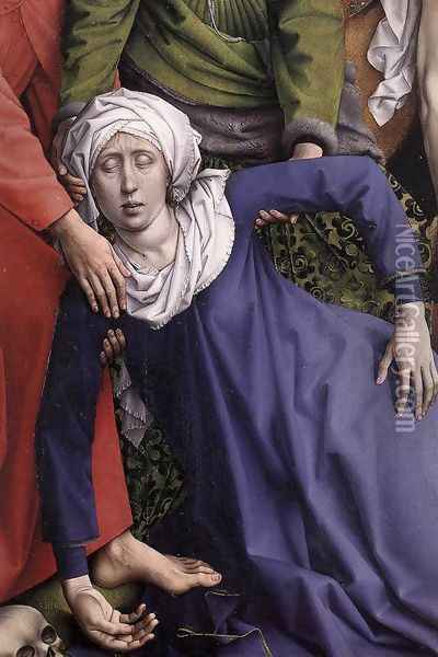 Deposition (detail-2) c. 1435 Oil Painting - Rogier van der Weyden
