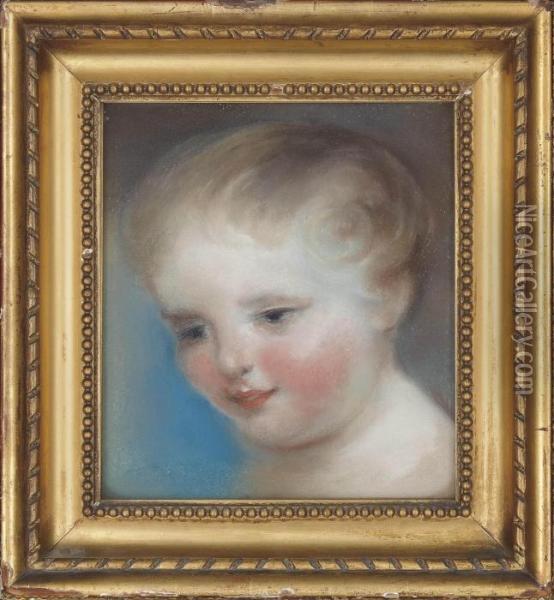 Portrait Of A Young Child, Head And Shoulders Oil Painting - John Russell