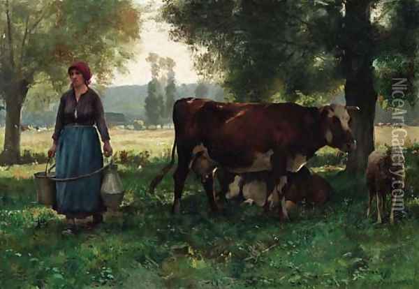 Gardeuse de vaches Oil Painting - Julien Dupre