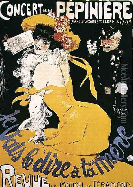 Poster for the Concert de la Pepiniere Oil Painting - Jules Alexandre Grun