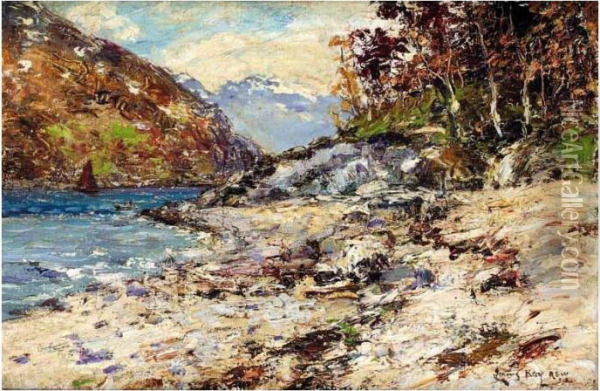 The Shore Of The Loch Oil Painting - James Kay