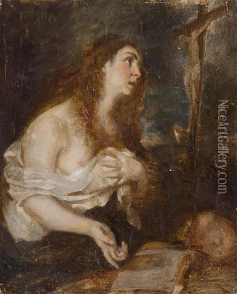 La Maddalena Penitente Oil Painting - Sir Anthony Van Dyck