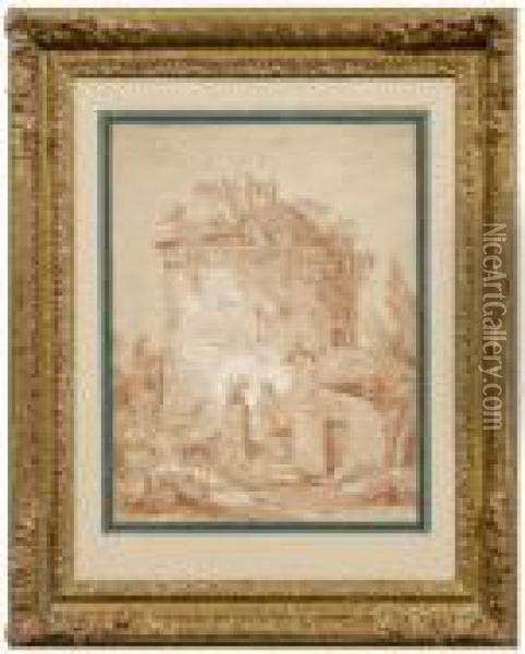 Le Tombeau De Cecilia Metella Oil Painting - Hubert Robert