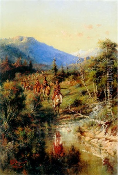Return Of Chief Joseph And His Tribe Oil Painting - Edgar Samuel Paxson