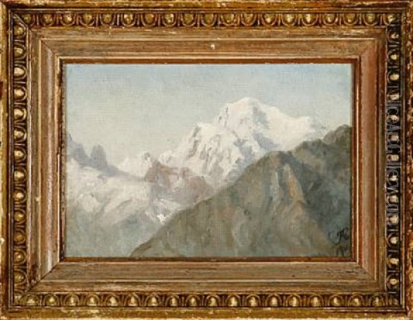 Mont Blanc Oil Painting - Anthonie Eleonore (Anthonore) Christensen