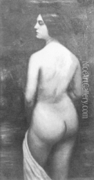 Portrait Of A Nude Woman Oil Painting - Jean Jacques Henner