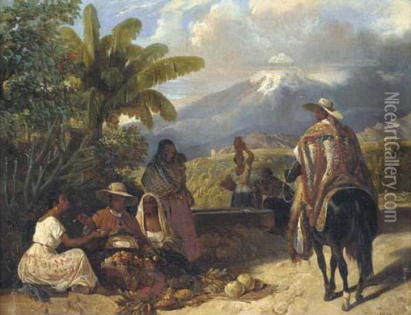 Vera Cruz, Mexico Oil Painting - Henri Pierre L. Blanchard