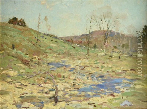 Brook In The Valley Oil Painting - Chauncey Foster Ryder