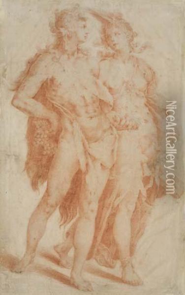 Bacchus And Ceres Abandoning Venus Oil Painting - Raffaello Guidi