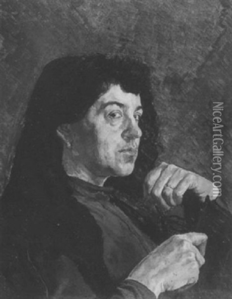 Portrait Der Frau Des Kunstlers Oil Painting - Otto Greiner