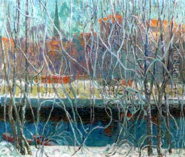 The Charles River Oil Painting - Edgar Keller