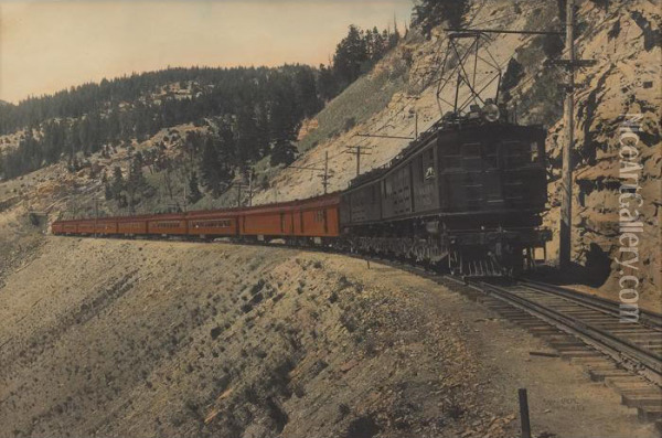 St. Paul & Pacific Railroad Oil Painting - Asahel Curtis