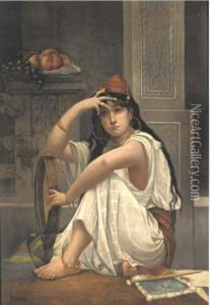 Harem Girl Oil Painting - Ettore Cercone