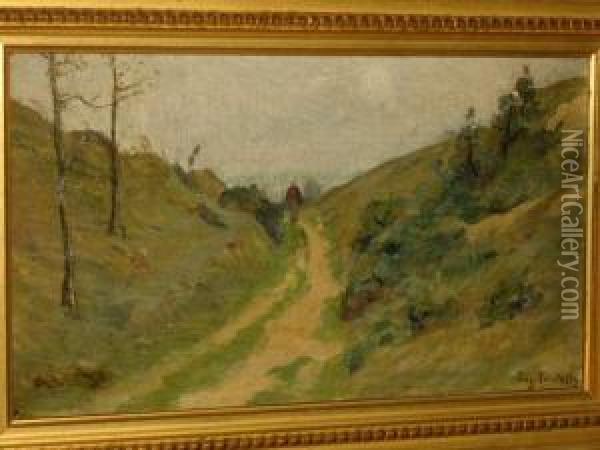 Le Sentier Des Roches Oil Painting - Auguste Pointelin