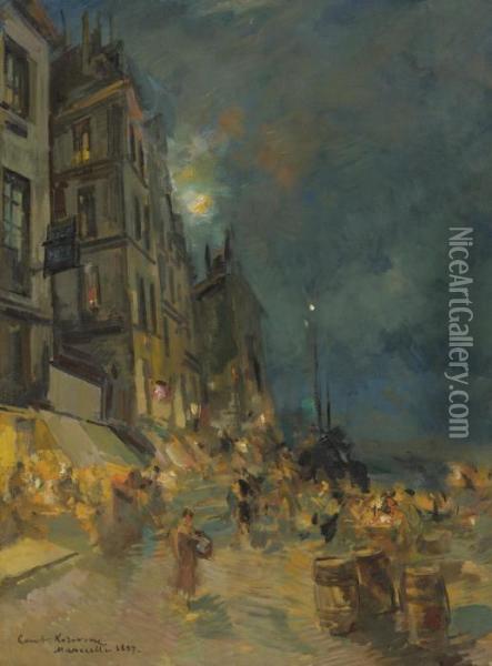 Evening In Marseilles Oil Painting - Konstantin Alexeievitch Korovin