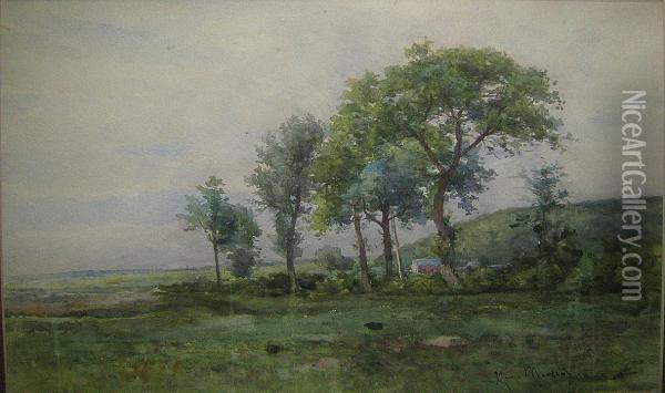 Landschap. Oil Painting - Henri Marcette
