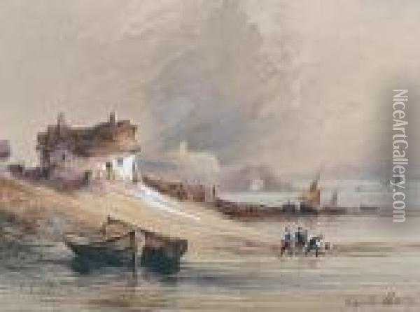 Pulling In The Nets Oil Painting - Consalvo Carelli