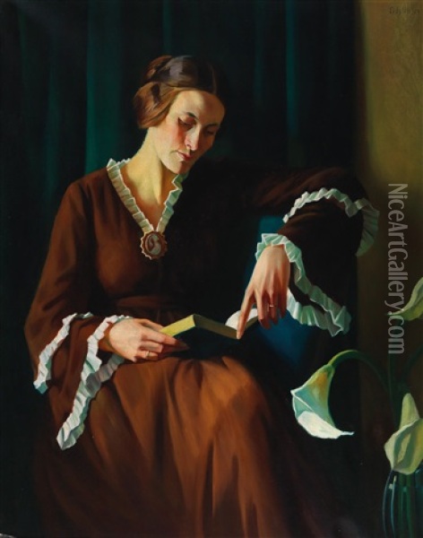 Portrait Of Anne Kayssler Oil Painting - Adolf Erbsloeh