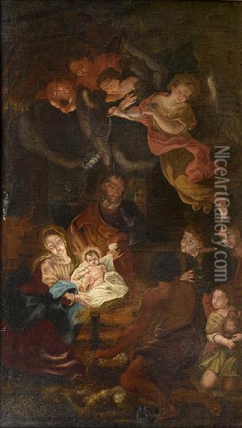 The Adoration Of The Shepherds Oil Painting - Paolo Girolamo Piola