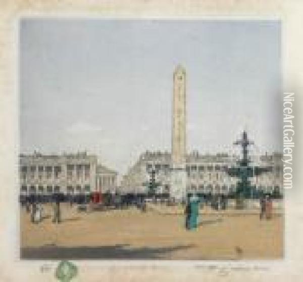 Place De La Concorde Oil Painting - Tavik Frantisek Simon