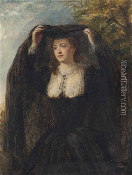 The Veil Oil Painting - William Powell Frith