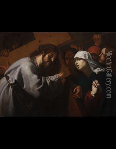 Cristo Portacroce Oil Painting - Lionello Spada